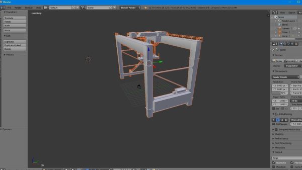 RTG Gantry  Port Crane Low poly