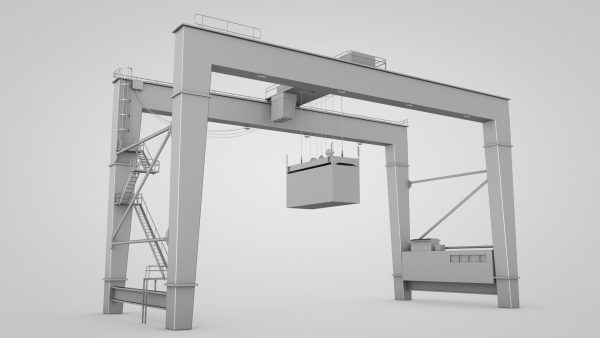 RTG Gantry  Port Crane Low poly