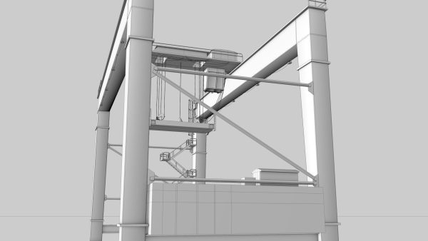 RTG Gantry  Port Crane Low poly