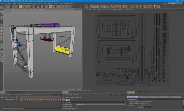 RTG Gantry  Port Crane Low poly