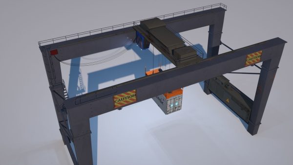 RTG Gantry  Port Crane Low poly
