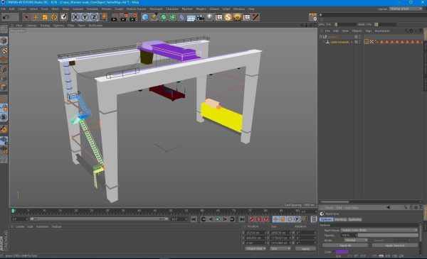 RTG Gantry  Port Crane Low poly