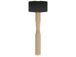 Rubber Mallet with Wooden Handle