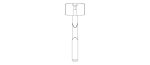 Rubber Mallet with Wooden Handle