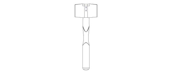 Rubber Mallet with Wooden Handle