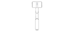 Rubber Mallet with Wooden Handle