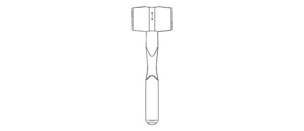 Rubber Mallet with Wooden Handle