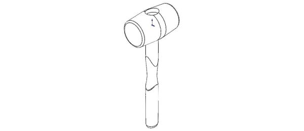 Rubber Mallet with Wooden Handle
