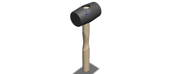 Rubber Mallet with Wooden Handle
