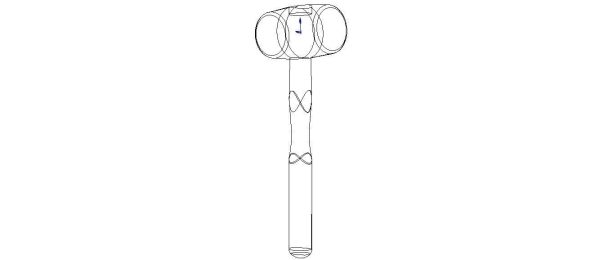 Rubber Mallet with Wooden Handle