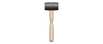 Rubber Mallet with Wooden Handle