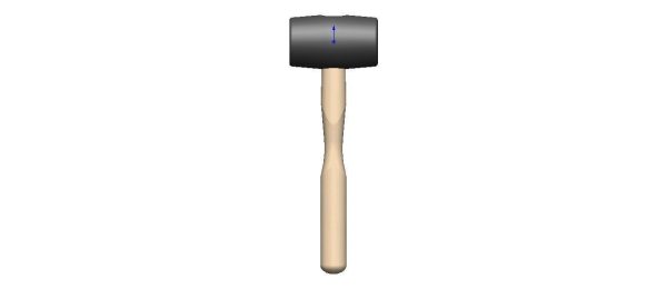 Rubber Mallet with Wooden Handle