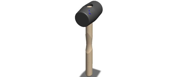 Rubber Mallet with Wooden Handle