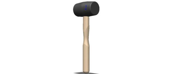 Rubber Mallet with Wooden Handle