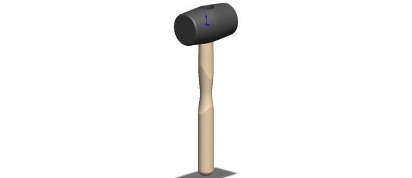 Rubber Mallet with Wooden Handle