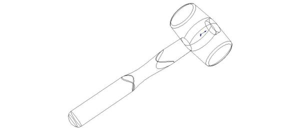 Rubber Mallet with Wooden Handle