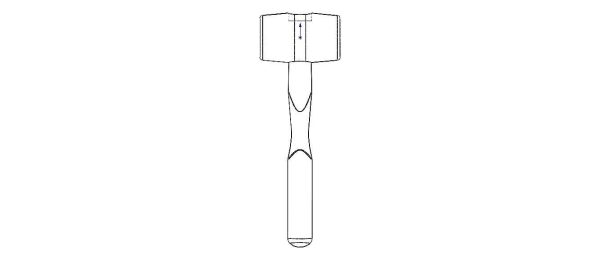 Rubber Mallet with Wooden Handle