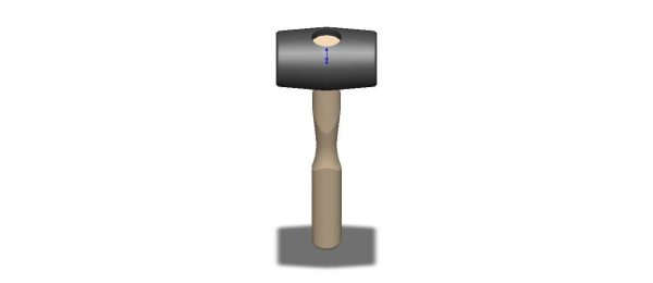 Rubber Mallet with Wooden Handle