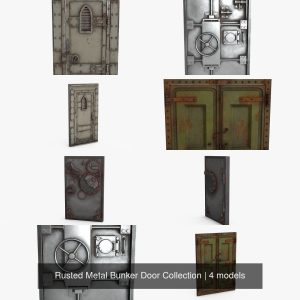 rusted-metal-bunker-door-collection-3d-model-2fa0fade42