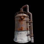Rusted Metal Silo