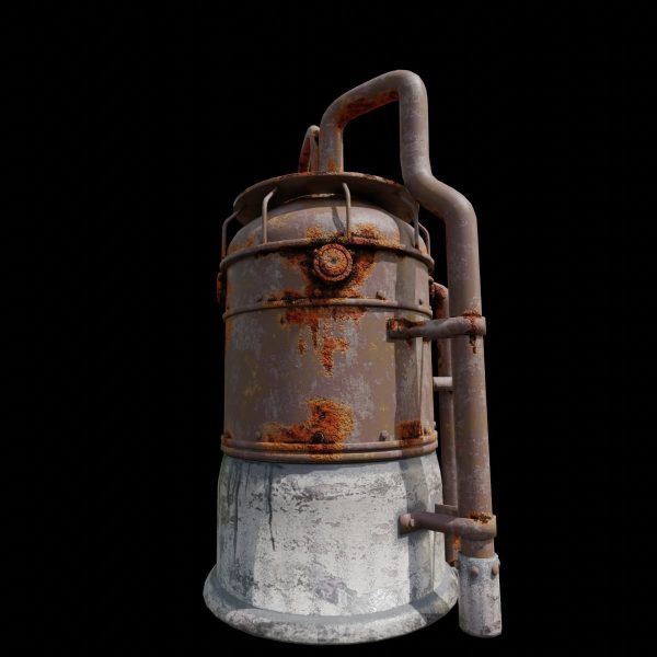 Rusted Metal Silo