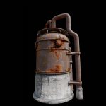 Rusted Metal Silo