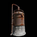 Rusted Metal Silo