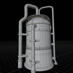 Rusted Metal Silo