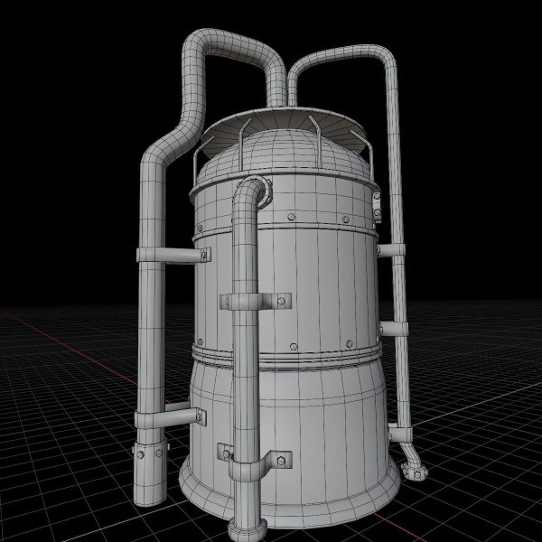 Rusted Metal Silo