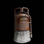 Rusted Metal Silo