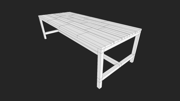 Rustic Wood Table 03