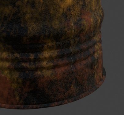 rusty metal barrel