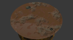 rusty metal barrel