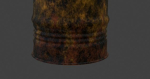 rusty metal barrel