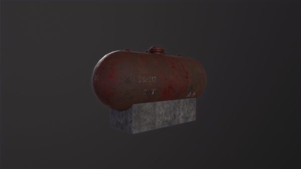 Rusty Oil Tank 3D Model