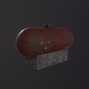 Rusty Oil Tank 3D Model