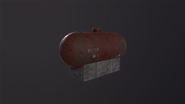 Rusty Oil Tank 3D Model