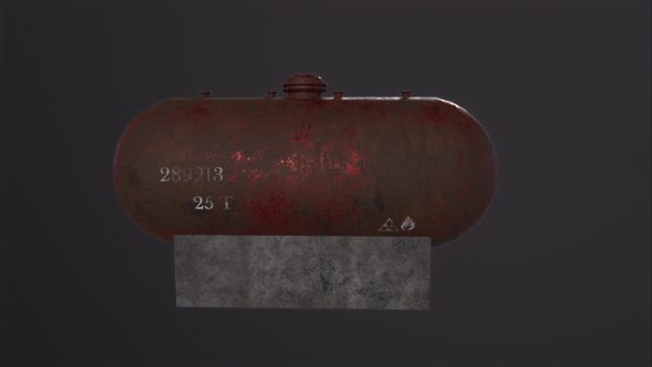 Rusty Oil Tank 3D Model