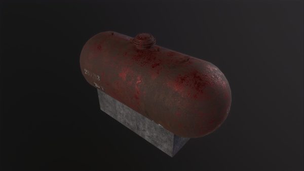Rusty Oil Tank 3D Model