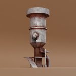 Rusty Old Oil Tank Game Ready Low Poly