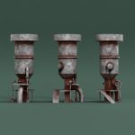 Rusty Old Oil Tank Game Ready Low Poly