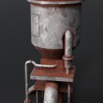 Rusty Old Oil Tank Game Ready Low Poly
