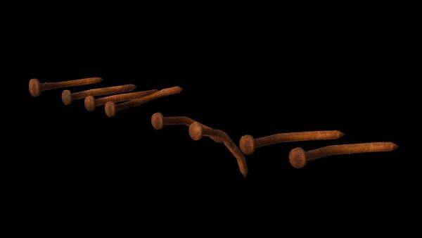 Rusty screws low poly