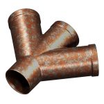 Rusty Steel Fitting Double Y