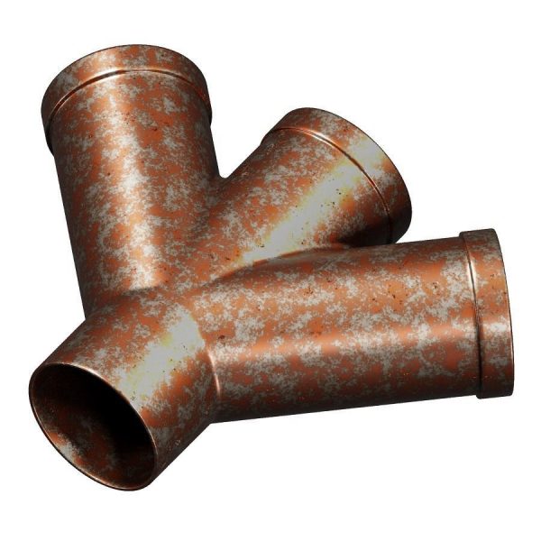 Rusty Steel Fitting Double Y