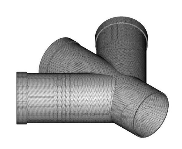 Rusty Steel Fitting Double Y