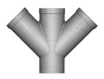 Rusty Steel Fitting Double Y