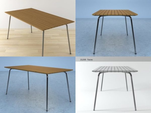 S 1040 four different wooden tables