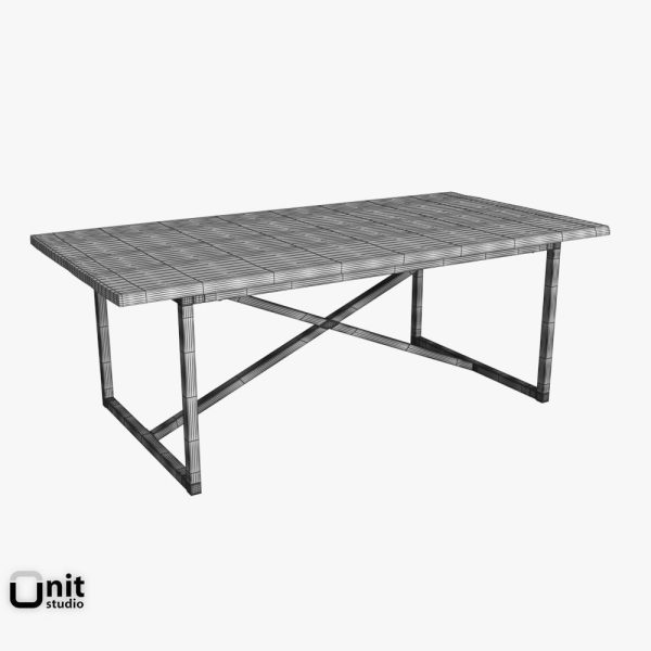 Salvaged Boatwood Rectangular Table by Restoration Hardware