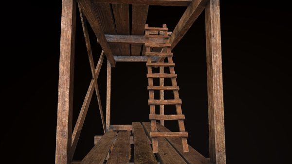 Scaffolding PBR Game Ready wooden tower
